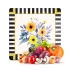 Decovetro Cam Kesme Tahtası ve Sunumluk Kare MacKenzie Vintage Flowers 30x30 cm