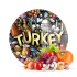 Decovetro Cam Kesme Tahtası Yuvarlak Turkey Yazılı 30x30 Cm