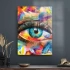 Decovetro Cam Tablo Modern Colourful Eyes 30x40 cm