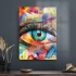 Decovetro Cam Tablo Modern Colourful Eyes 70x100 cm