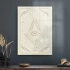 Decovetro Cam Tablo Spiritual Eye White 30x40 cm