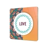 Decovetro Cam Kesme Tahtası Kare Love Mandala Desenli 30x30 Cm