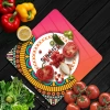 Decovetro Cam Kesme Tahtası Kare Summer Time Desenli 30x30 Cm