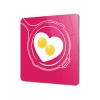 Decovetro Cam Kesme Tahtası Kare Aşk Yumurtası Desenli