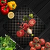Decovetro Cam Kesme Tahtası Kare Black Gold Kare Desenli