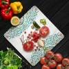 Decovetro Cam Kesme Tahtası Kare Bon Appetit Desenli