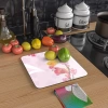 Decovetro Cam Kesme Tahtası Kare Kuş Çiçek Desenli
