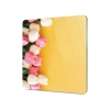Decovetro Cam Kesme Tahtası Kare Lale Çiçekleri Kenar 30x30 Cm