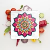 Decovetro Cam Kesme Tahtası Kare Mandala 6 Desenli