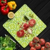 Decovetro Cam Kesme Tahtası Kare Misket Limon Desenli 30x30 Cm
