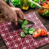 Decovetro Cam Kesme Tahtası Kare Geometrik Çizgi Desenli 30x30 Cm