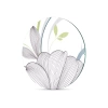 Decovetro Cam Kesme Tahtası Yuvarlak Çizgi Çiçek Desenli 30x30 Cm