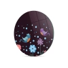 Decovetro Cam Kesme Tahtası Yuvarlak Aşk Kuşları Desenli 30x30