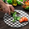 Decovetro Cam Kesme Tahtası Yuvarlak Küçük Nokta Desenli 30x30 Cm