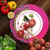 Decovetro Cam Kesme Tahtası Yuvarlak Thank You Desenli