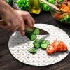 Decovetro Cam Kesme Tahtası Yuvarlak Geometrik Motif Desenli 30x30 Cm