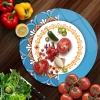 Decovetro Cam Kesme Tahtası Yuvarlak Happy Desenli