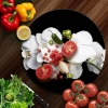 Decovetro Cam Kesme Tahtası Yuvarlak Orkide Desenli 30x30 Cm