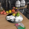 Decovetro Cam Kesme Tahtası Yuvarlak Orkide Desenli 30x30 Cm