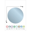 Decovetro Cam Kesme Tahtası Yuvarlak Vitray Desenli 30x30 Cm