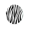 Decovetro Cam Kesme Tahtası Yuvarlak Zebra Desenli 30x30 Cm