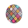 Decovetro Cam Kesme Tahtası Yuvarlak Renki Mandala Desenli