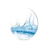 Decovetro Cam Kesme Tahtası Yuvarlak Splash Desenli 30x30 Cm