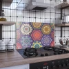 Decovetro Ocak Arkası Koruyucu Altıgen Mandala Desenli 76x50cm