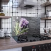 Decovetro Ocak Arkası Koruyucu Cam Lavanta Desenli 60x40cm