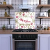 Decovetro Ocak Arkası Koruyucu Çiçekli My Kitchen Desenli 60x52cm