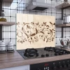 Decovetro Ocak Arkası Koruyucu Vintage Sarmaşık Desenli 60x52cm