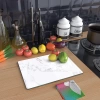 Decovetro Cam Kesme Tahtası Beyaz Mermer Desenli 20x30 Cm