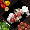 Decovetro Cam Kesme Tahtası Beyaz Orkide Desenli 30x40 Cm