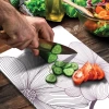 Decovetro Cam Kesme Tahtası Çizgi Çiçek Desenli 30x40 Cm