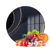 Decovetro Cam Kesme Tahtası Kare Black Gold Yuvarlak Desenli 30x30 Cm