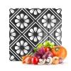 Decovetro Cam Kesme Tahtası Kare Çini Çiçek Desenli 30x30 Cm