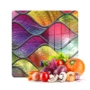 Decovetro Cam Kesme Tahtası Kare Dalgalı Vitray Desenli 30x30 Cm
