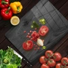 Decovetro Cam Kesme Tahtası Siyah Ahşap Desenli 20x30 Cm