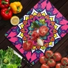 Decovetro Cam Kesme Tahtası Yaprak Mandala Desenli 20x30 Cm
