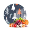 Decovetro Cam Kesme Tahtası Yuvarlak Ağaç Desenli 30x30 Cm