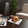 Decovetro Cam Sunum Servis Tabağı Kare Cooking Love Desenli
