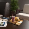 Decovetro Cam Sunum Servis Tabağı Kare Sunset Sahil Desenli