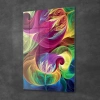 Decovetro Cam Tablo Dalgalı Karışık Çiçek Desen 30x40 cm