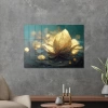 Decovetro Cam Tablo Gold Lily Desenli 70x100 cm