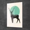 Decovetro Cam Tablo Minimal Geyik Desenli 50x70 cm