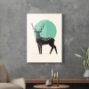Decovetro Cam Tablo Minimal Geyik Desenli 50x70 cm