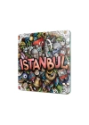 Decovetro Cam Kesme Tahtası ve Sunumluk Kare İstanbul Desenli 30x30 Cm