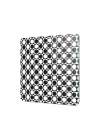 Decovetro Cam Kesme Tahtası ve Sunumluk Kare Küçük Yuvarlak Siyah Beyaz Desenli 30x30 Cm