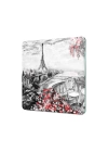 Decovetro Cam Kesme Tahtası ve Sunumluk Kare Love Paris Desenli 30x30 Cm