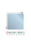Decovetro Cam Kesme Tahtası ve Sunumluk Kare Mavi Mermer Desenli 30x30 Cm